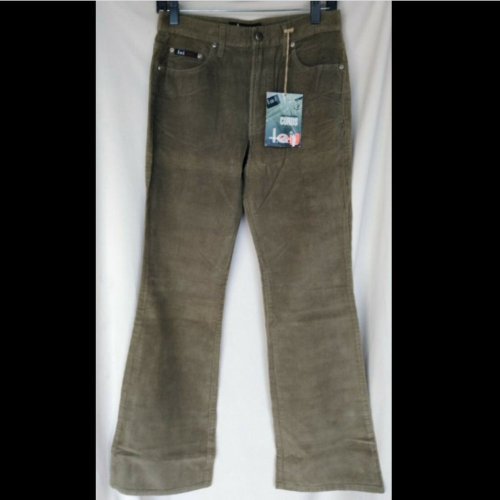 L.E.I. 28" x 31" Olive Green Corduroy Cords Pants